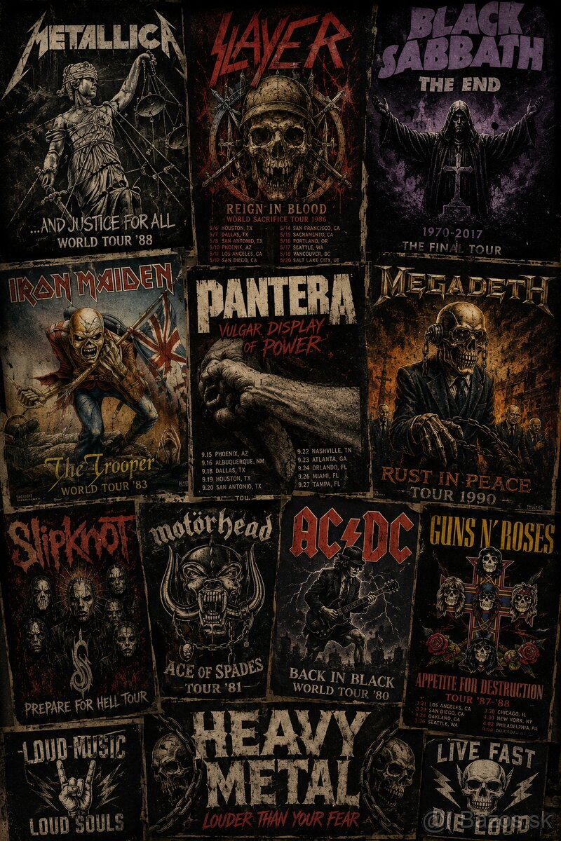 Plagáty rock, metal, punk