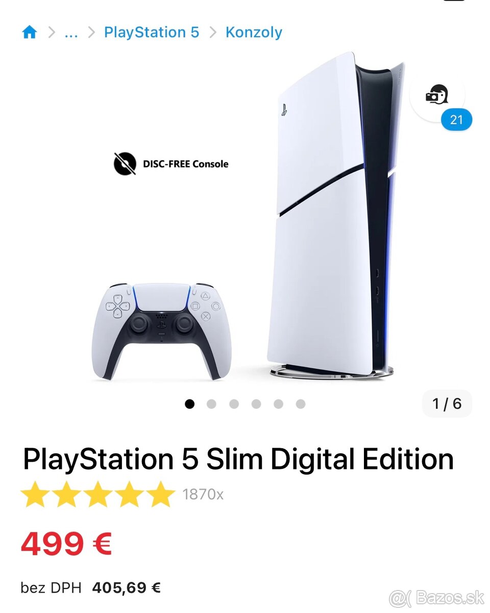 Predám ps5 slim digital