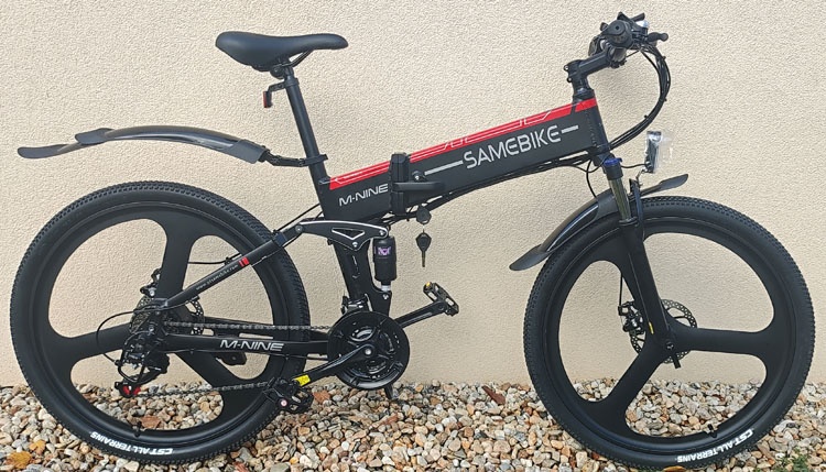 Celoodprúžený skladací elektrický bicykel 26 kolesá 500W 48V