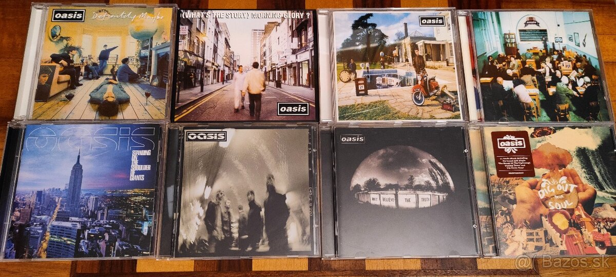 Predám 8 CD skupiny Oasis