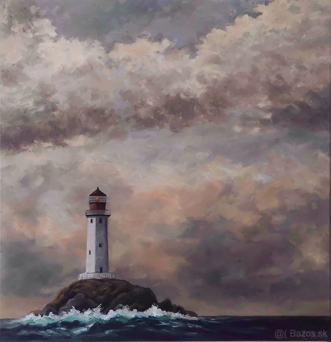 Ručne maľovaný obraz - Olejomaľba - Mestá a budovy