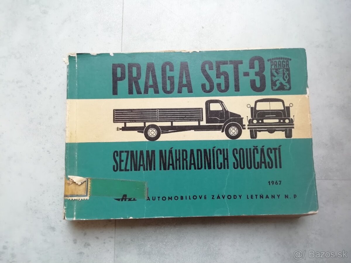 Praga S5T - 3 seznam náhradních součástí 1967