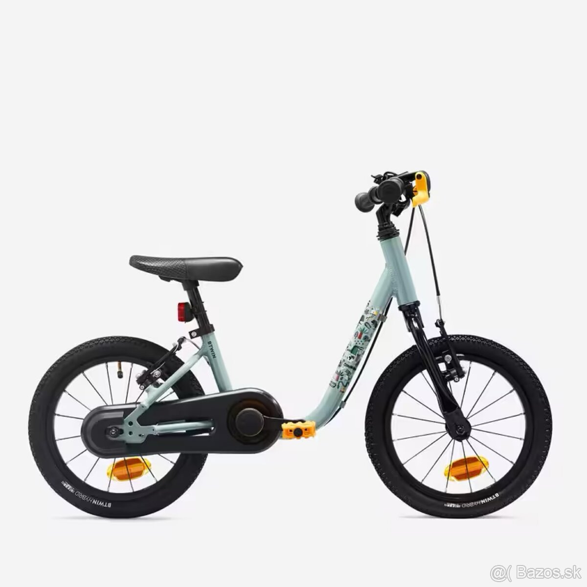 Detský bicykel s odrážadlom 2v1, 14-palcový zelený