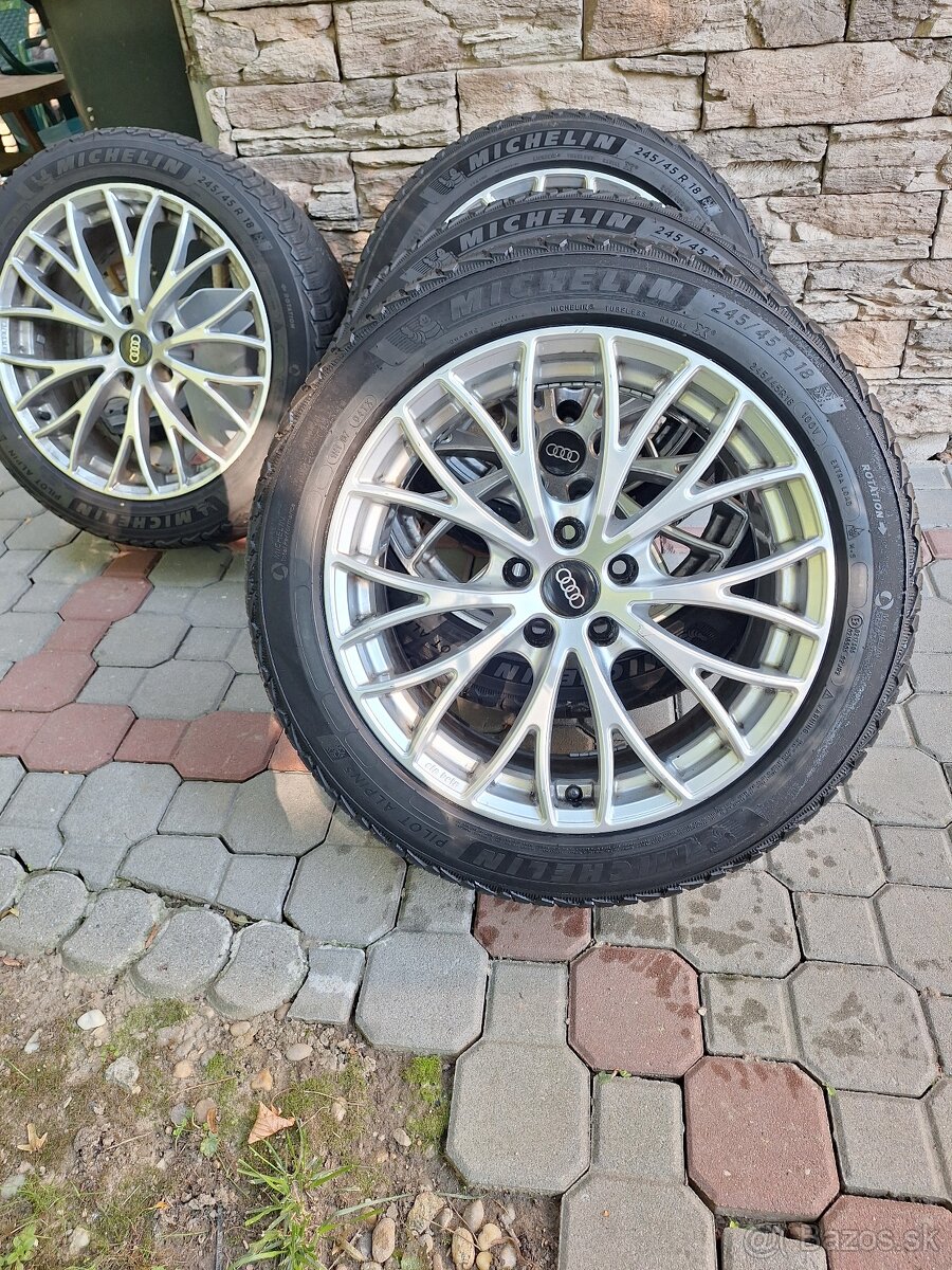 Predám komplet sadu originál hliníkové alu disky pre Audi