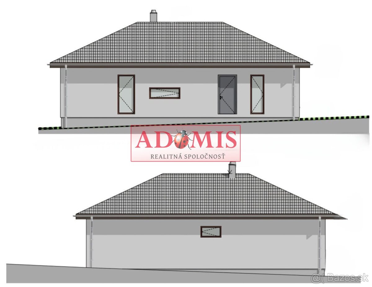 predáme 4izb. tehlový bungalov 101m2, Ruskov