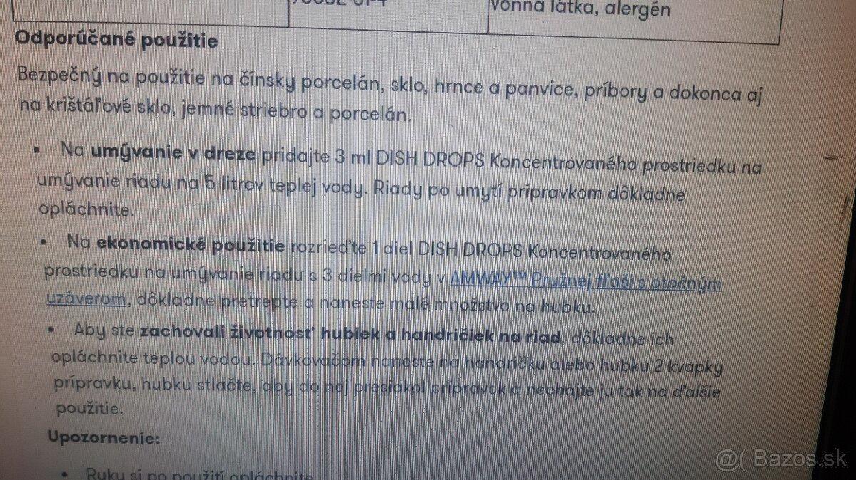 ekologický prípravok dish drops na riad