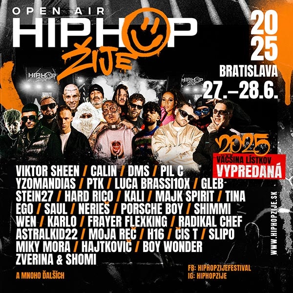 Hip Hop Zije 2025 Bratislava Zlate Piesky