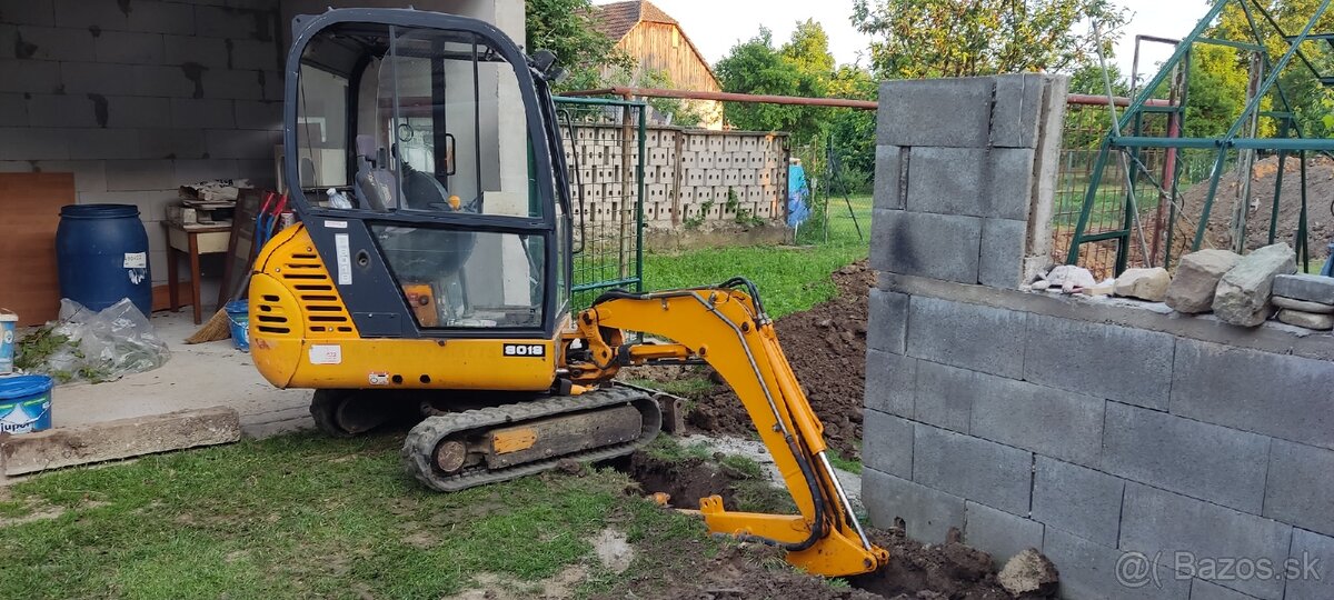 Výkopové práce s minibagrom