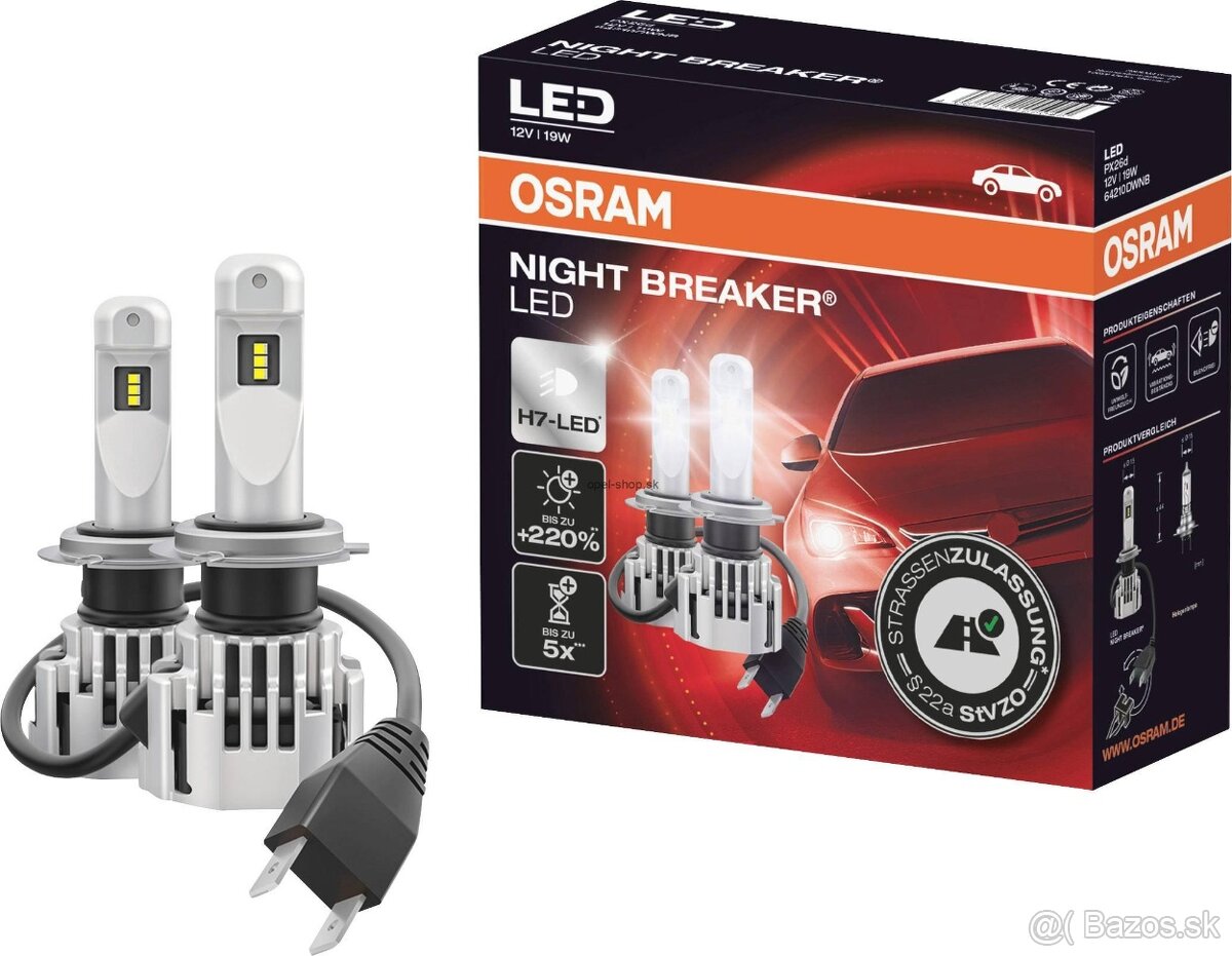 OSRAM NIGHT BREAKER H7 GEN2 +220% Legálne 6000K 2Ks