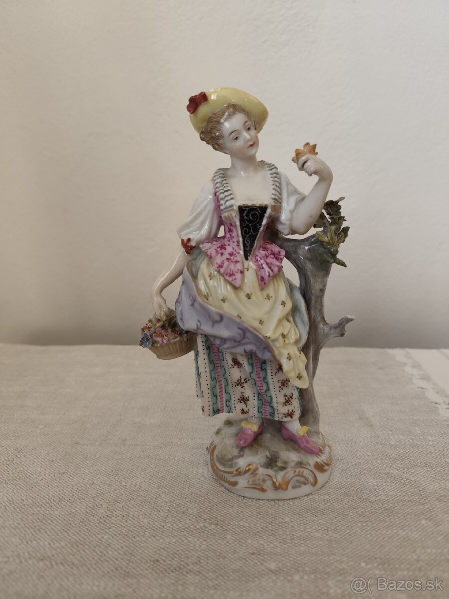 Passau žena nemecko porcelánová soška