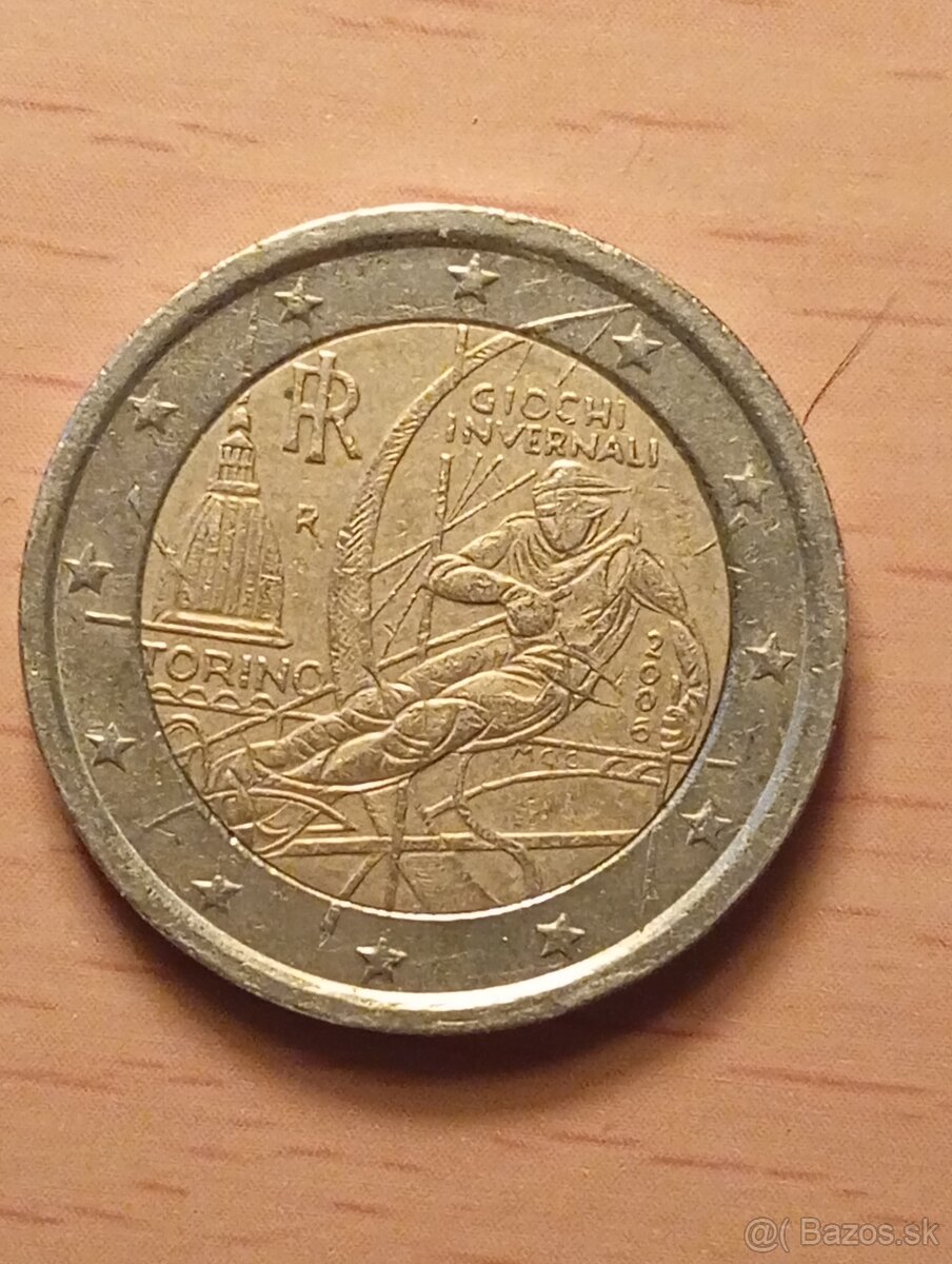 2 eurova pamätna minca z roku 2006, vydanej v Taliansku pri