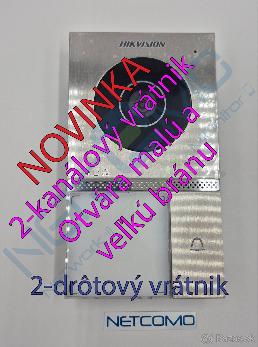 2-drôtový videovrátnik Hikvision s RFID čítačkou