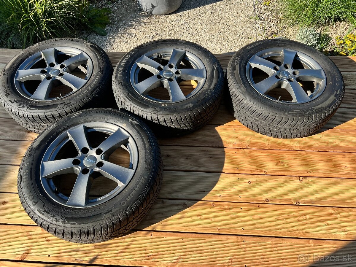 Hliníkové disky r16 (5x114,3) + pneu POLARIS 5