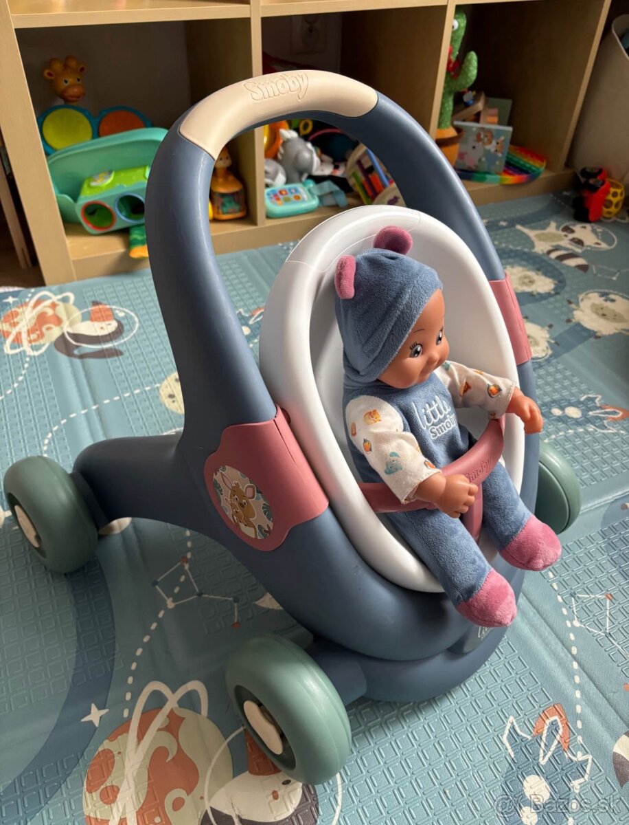 Chodítko a kočík pre bábiku Smoby