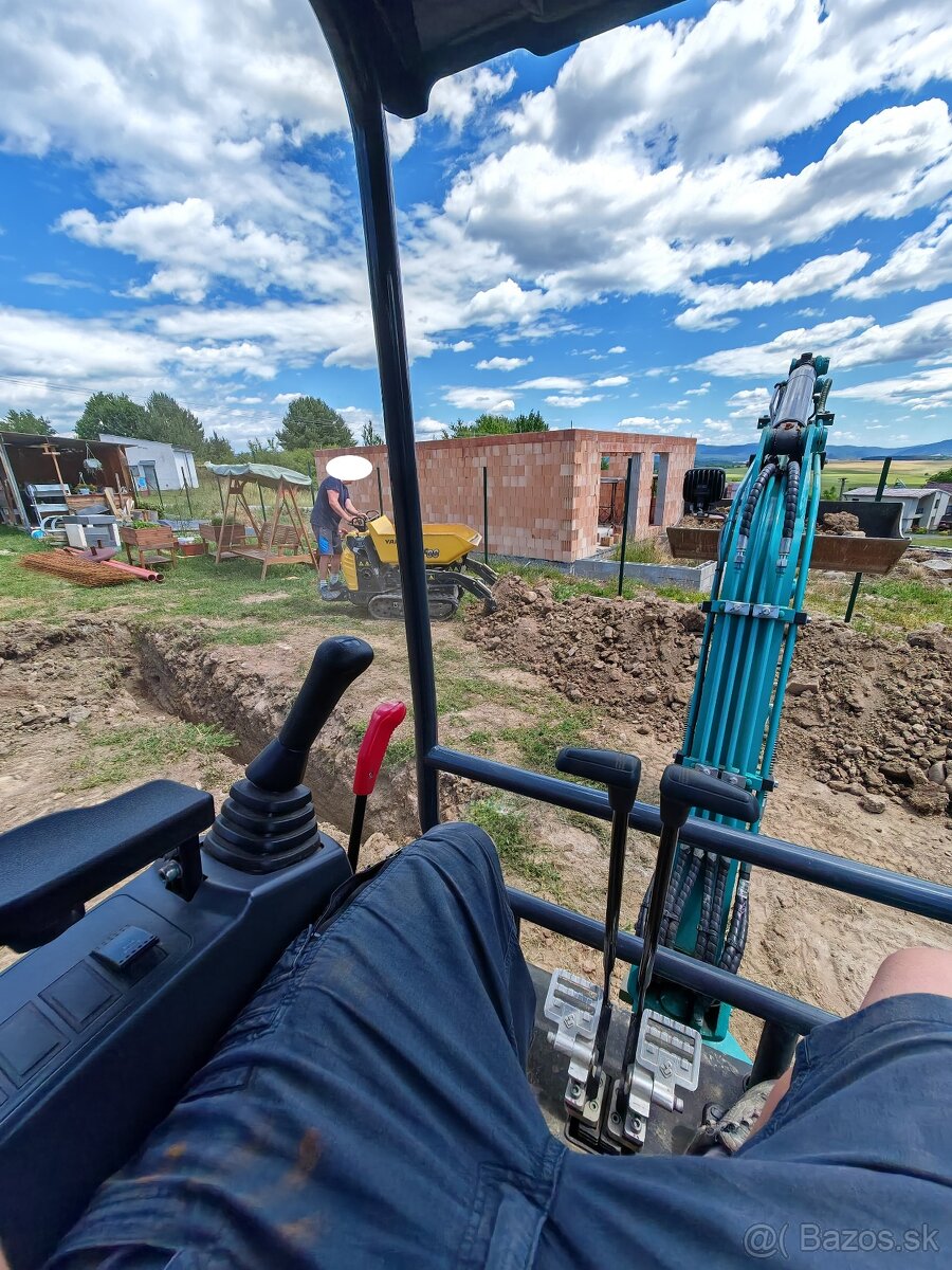🚜 VÝKOPOVÉ PRÁCE – MINIBAGER | DUMPER | VALNÍK