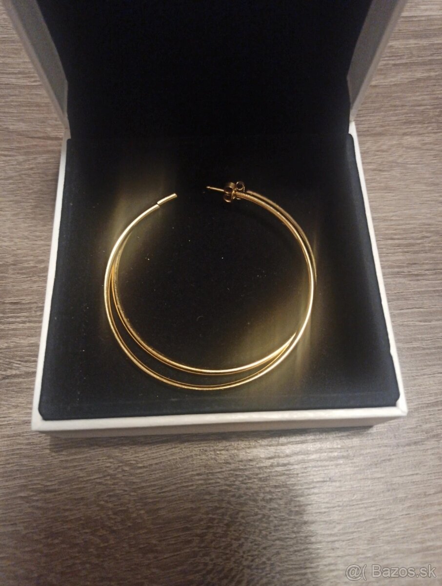 Pozlátené Pandora náušnice