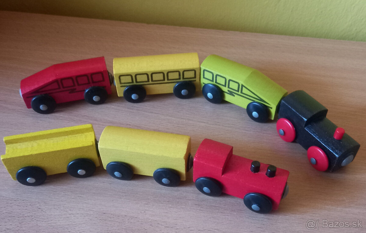 IKEA drevene vlaciky,vagony