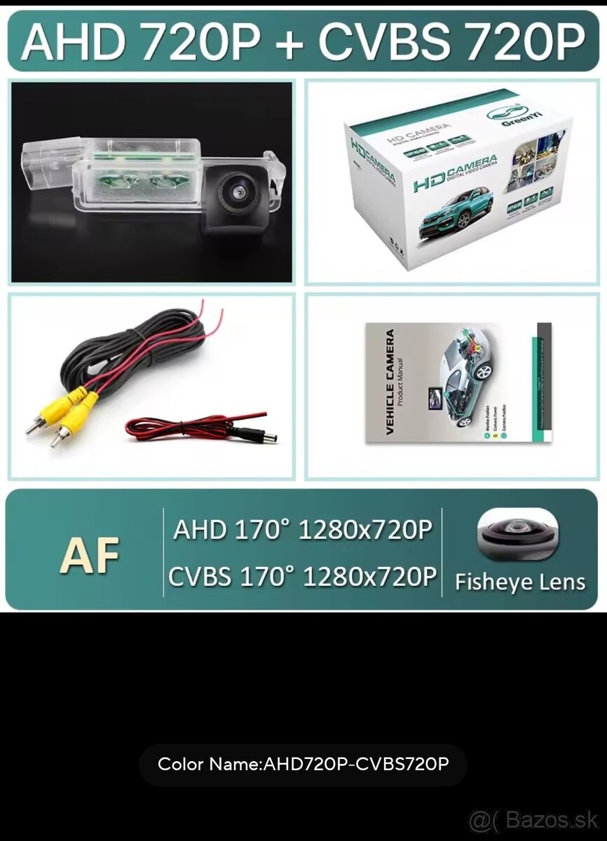 Parkovacia kamera 170° 1280x720P