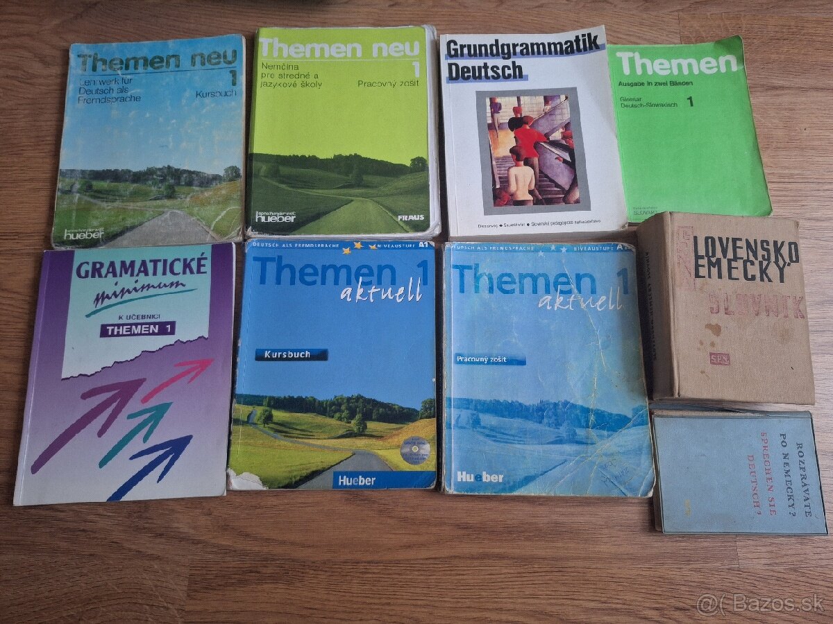 Predám učebnice nemčiny a slovníky