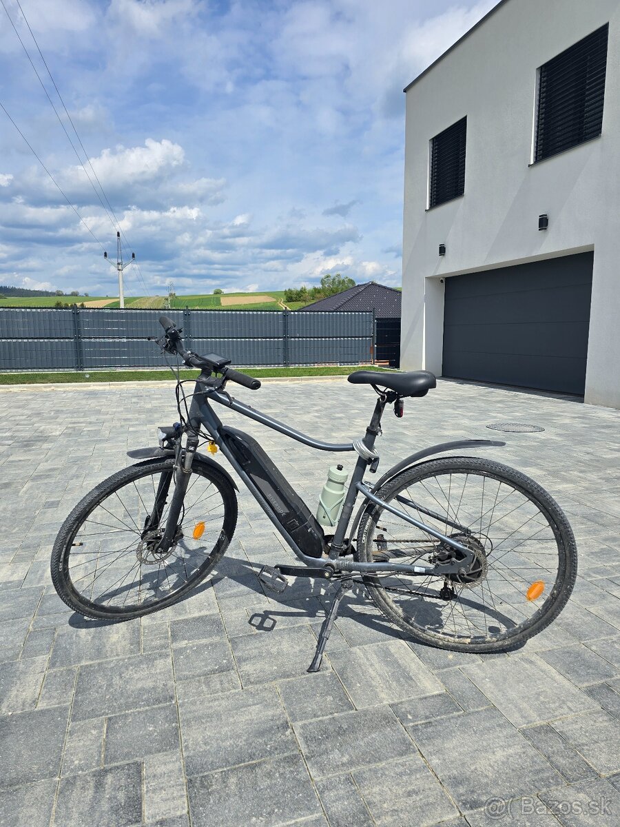 Trekingový elektrobicykel Riverside 520 E vysoký rám sivý