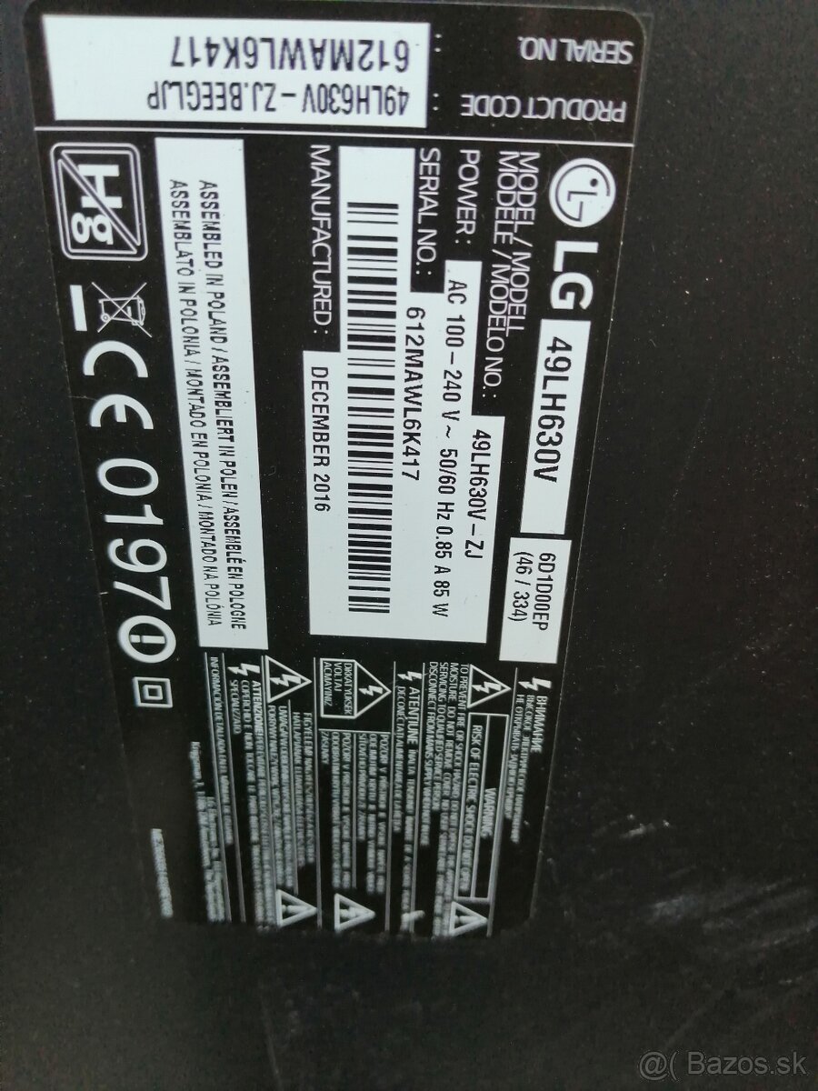 LG 49LM 630V a TVU50L752GV
