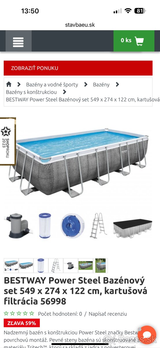 Predám čerpadlo Marimex 7m3 a bazén Bestway