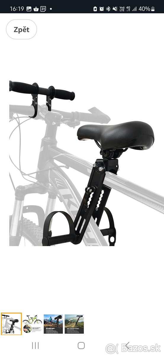 Cyklosedacka na bicykel