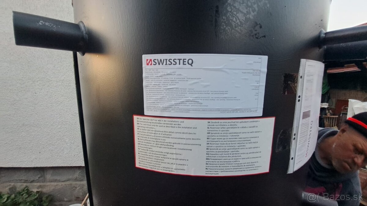 Predám novú akumulačnú nádrž SWISSTEQ 1000L