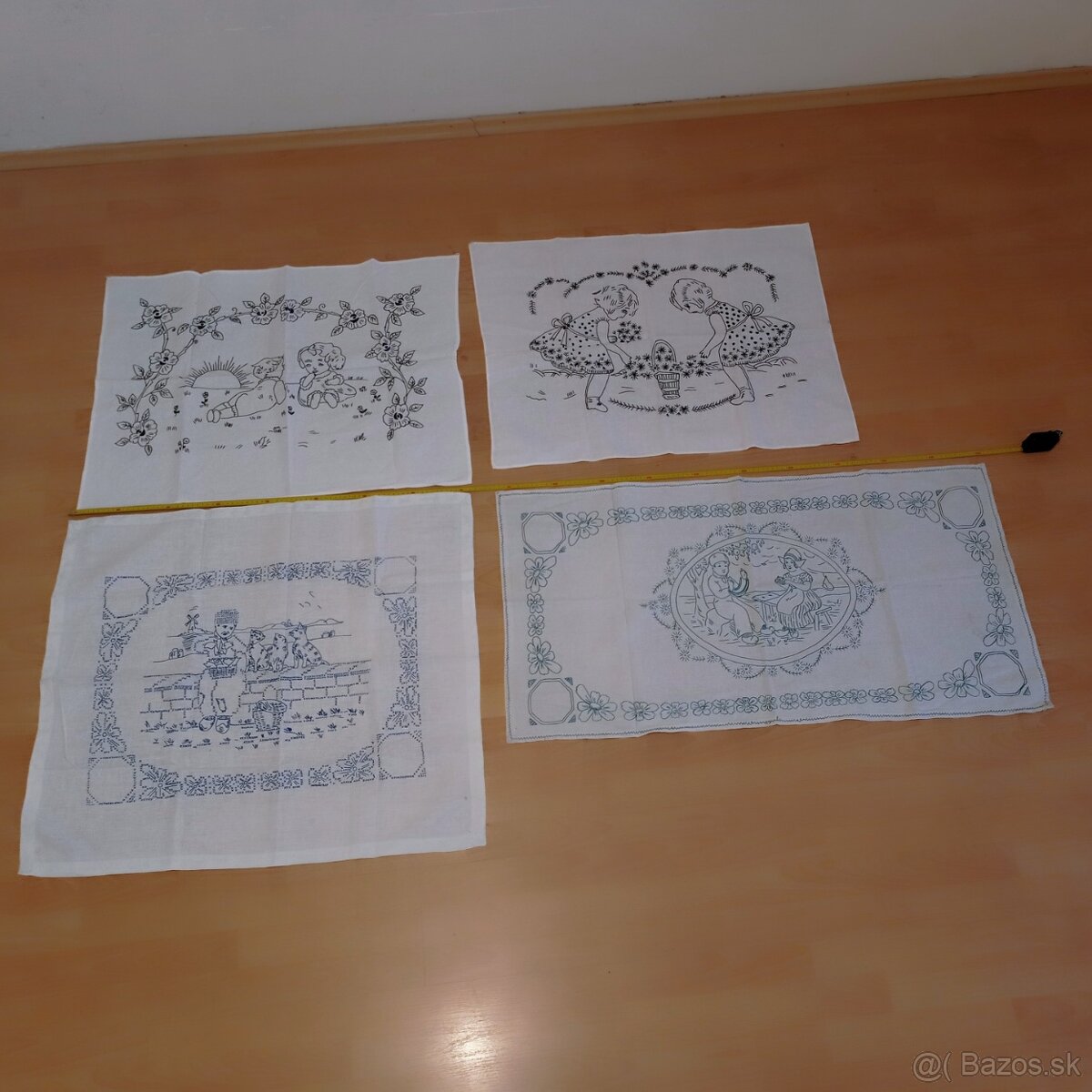 Retro vyšívané nástenky-chalupárske dekorácie výber z 12 kus