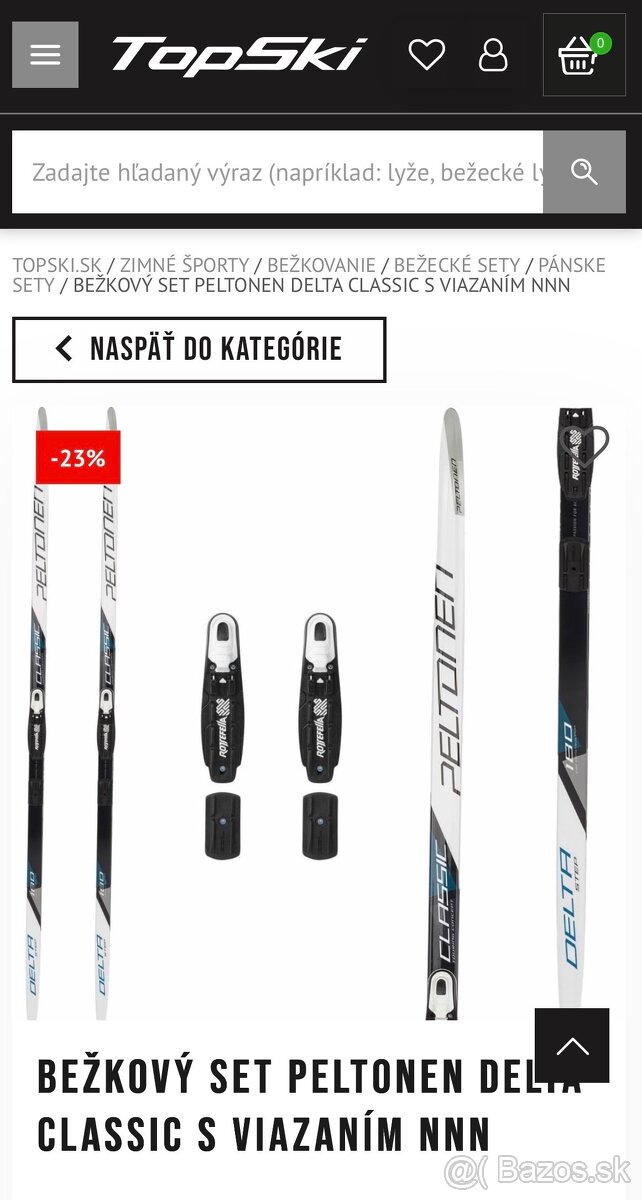 Komplet set na bežkovanie