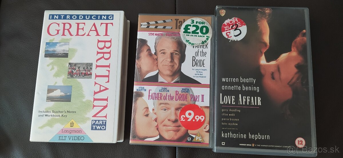 Anglické nové VHS kazety