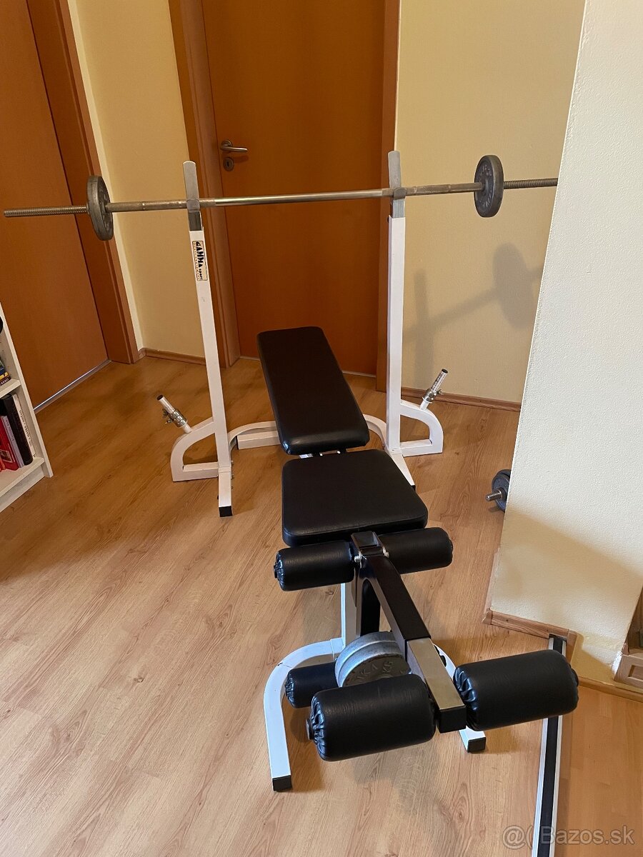 Lavička so stojanom na činku