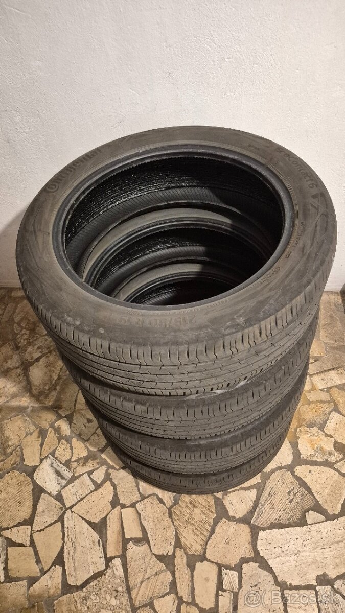 Predám sadu letných pneu Continental EcoContact 6 215/50/R19