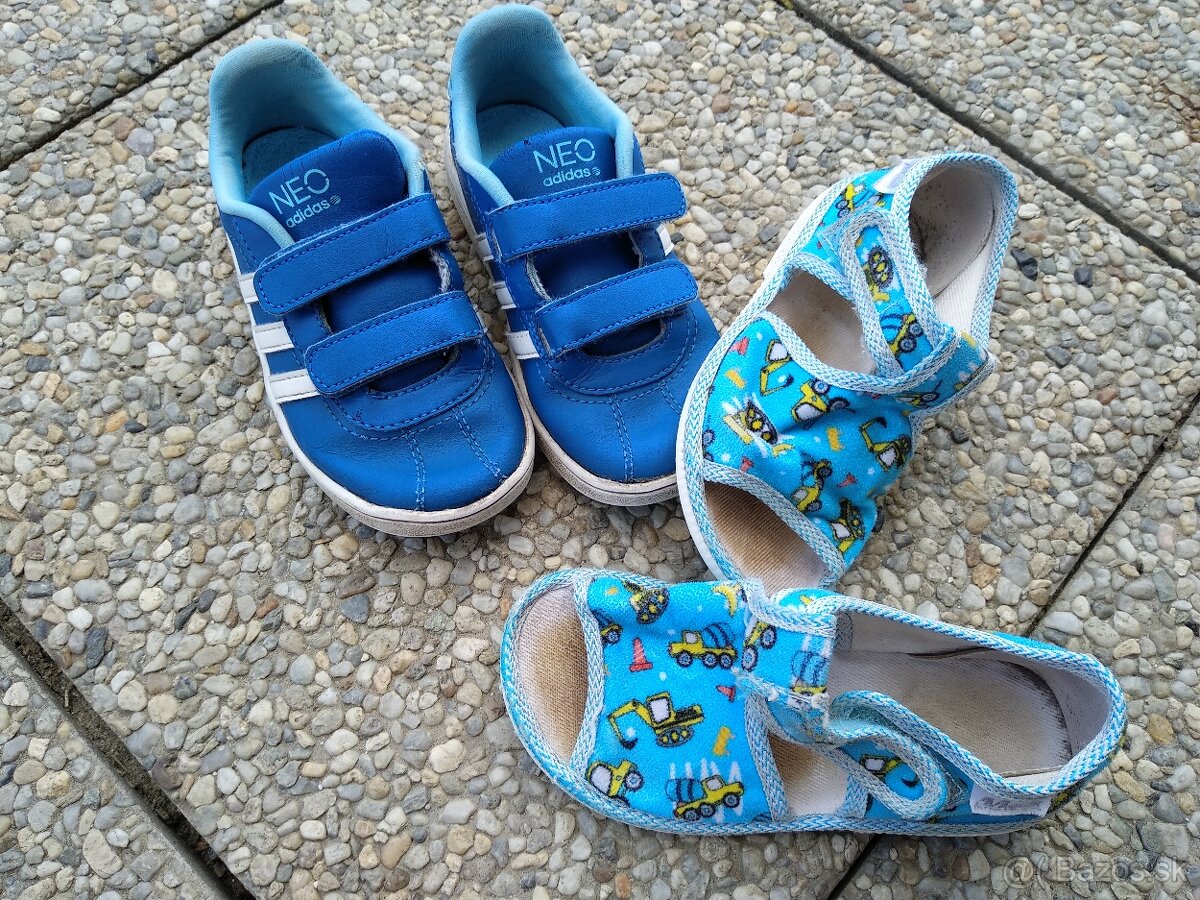 Tenisky Adidas a papučky Manik veľkosť 27