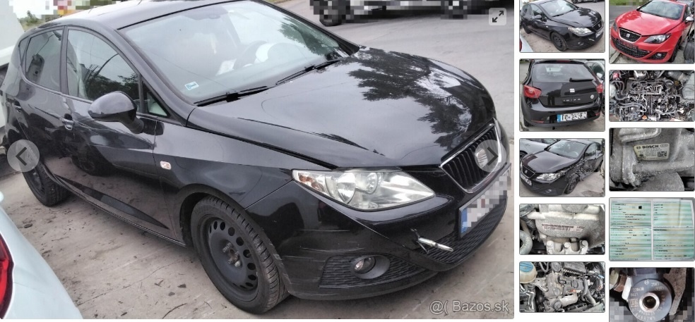 predám MOTOR BTS SEAT IBIZA J6 1.6 2010 PREVODOVKA, DVERE, N