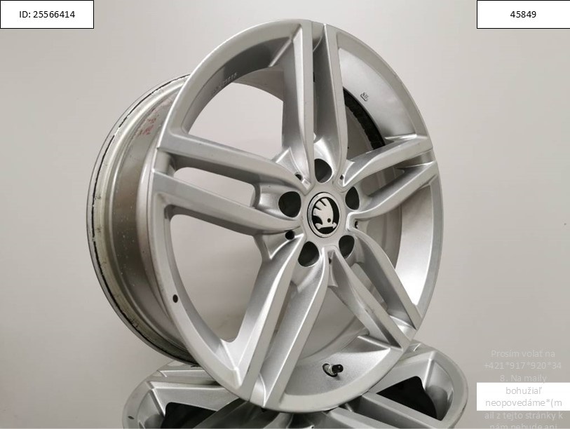 Škoda Yeti, Superb, Karoq alu disky 5x112 R17 ET27 7,5J 1214