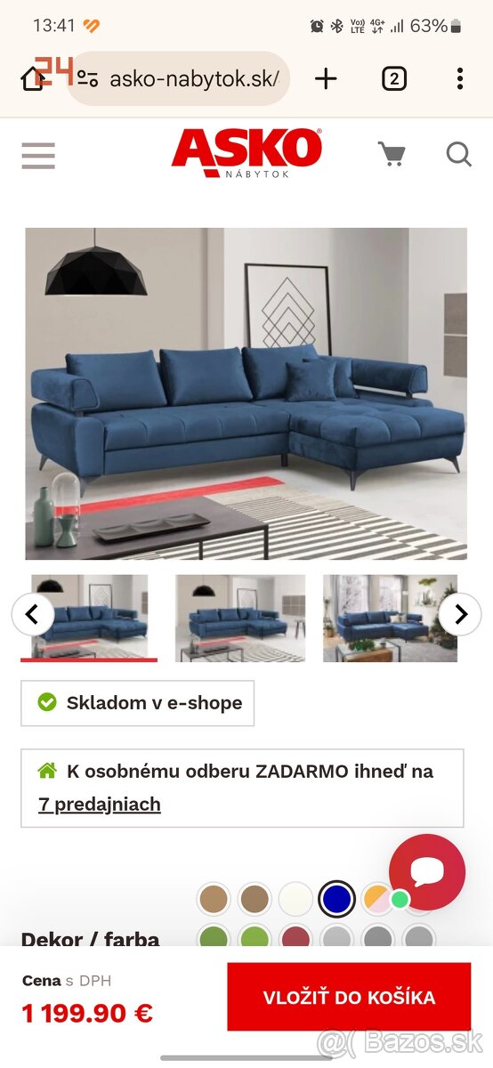 sedacia suprava Asko