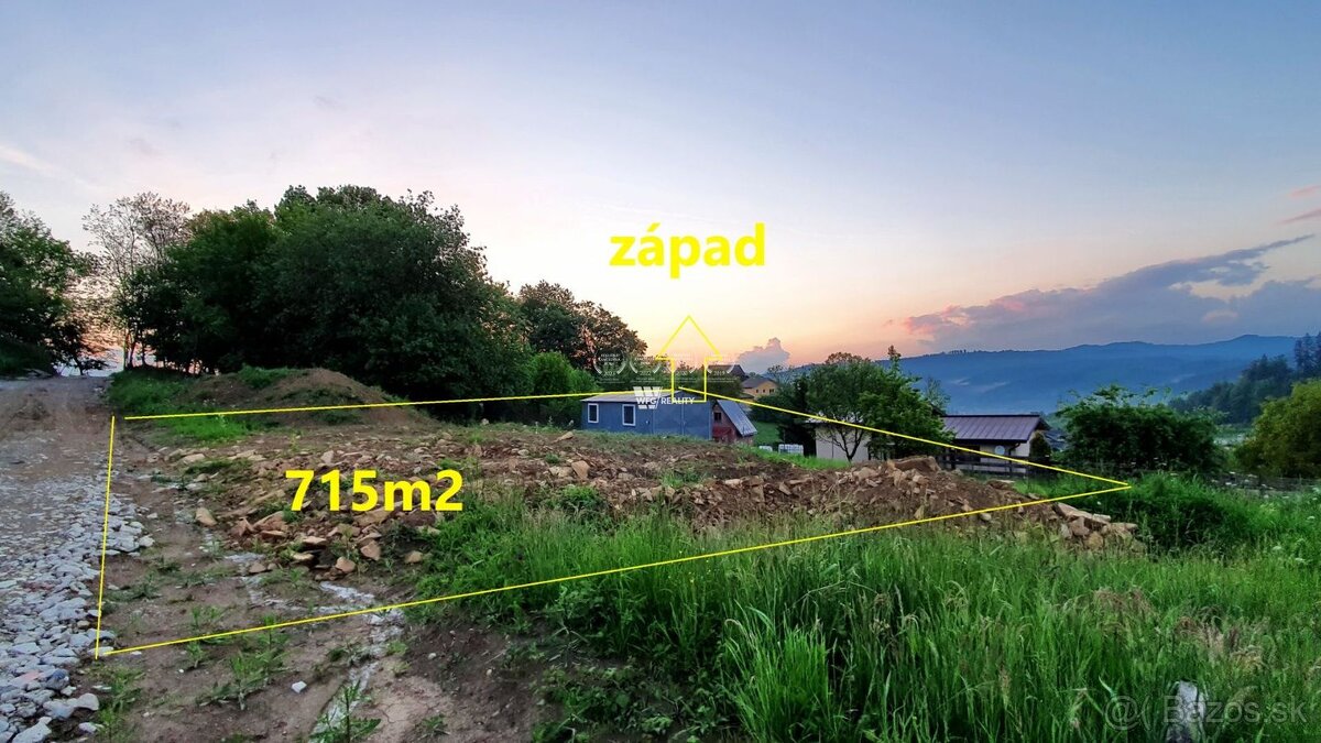 Stavebný pozemok /715m2 + 95m2/ Žilina - Žilinská Lehota