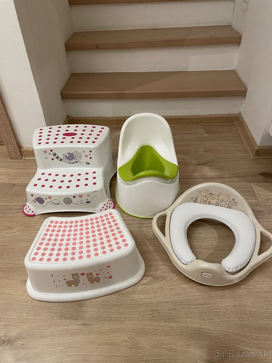 Nocnik, schodíky 2x, nasadka na wc spolu