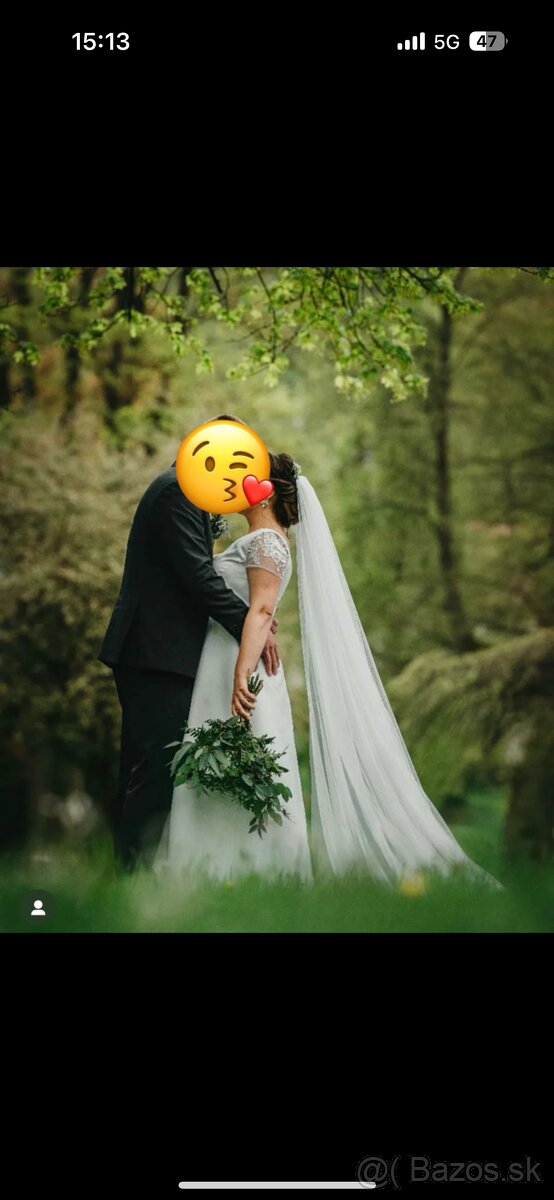 Satenové svadobné šaty