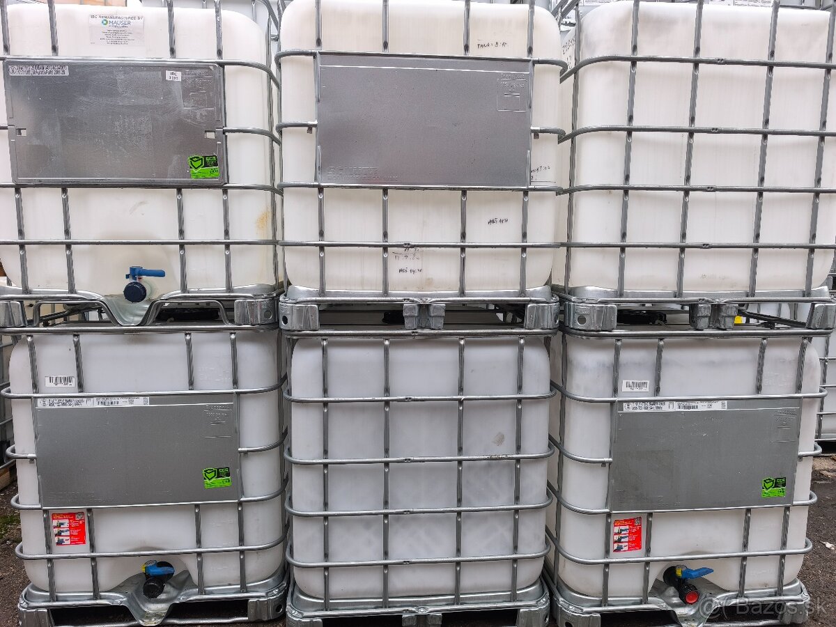 Predám 1000l ibc kontajnery plastová nádrž sud