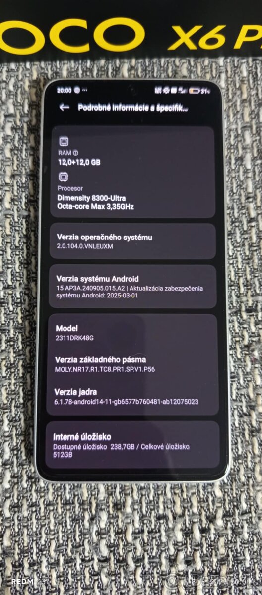 Poco X6 pro 12gb 512gb