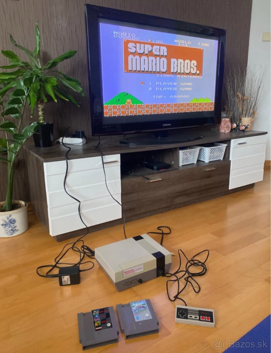 Nintendo NES Entertainment System 1987 herná konzola + 3 hry