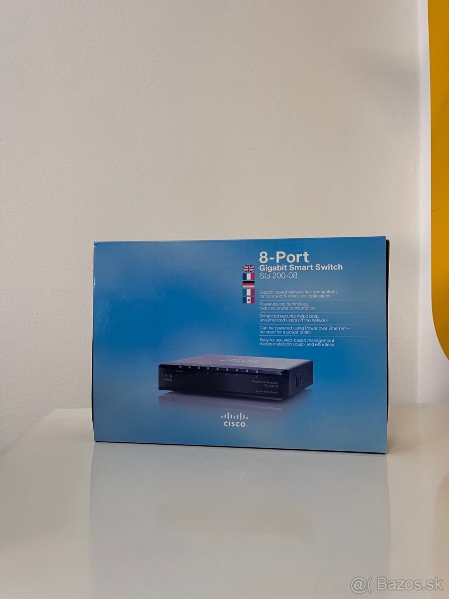 Cisco SG200-08 – 8-portový gigabitový switch (manažovateľný,