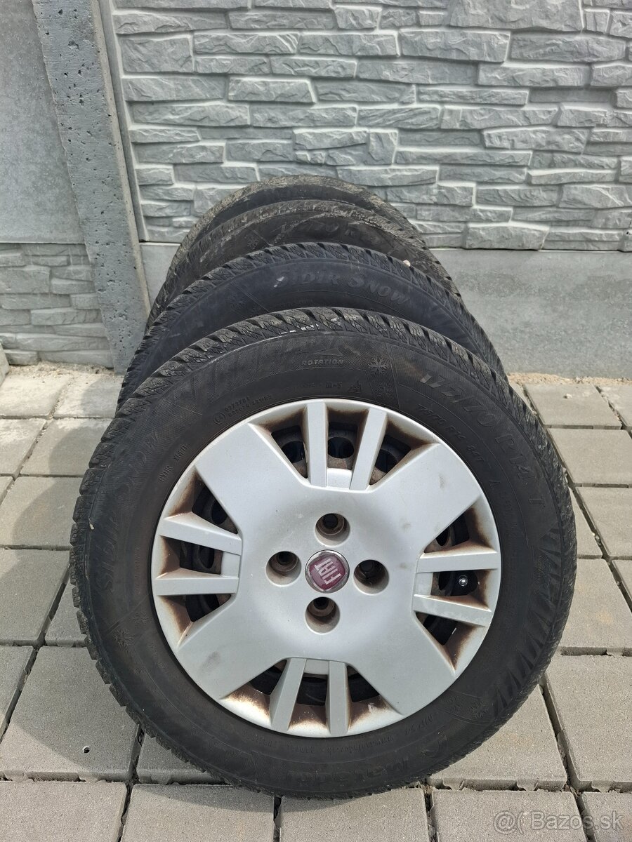 Plechové disky 4x108 R14 + 175/70 R14 zimné