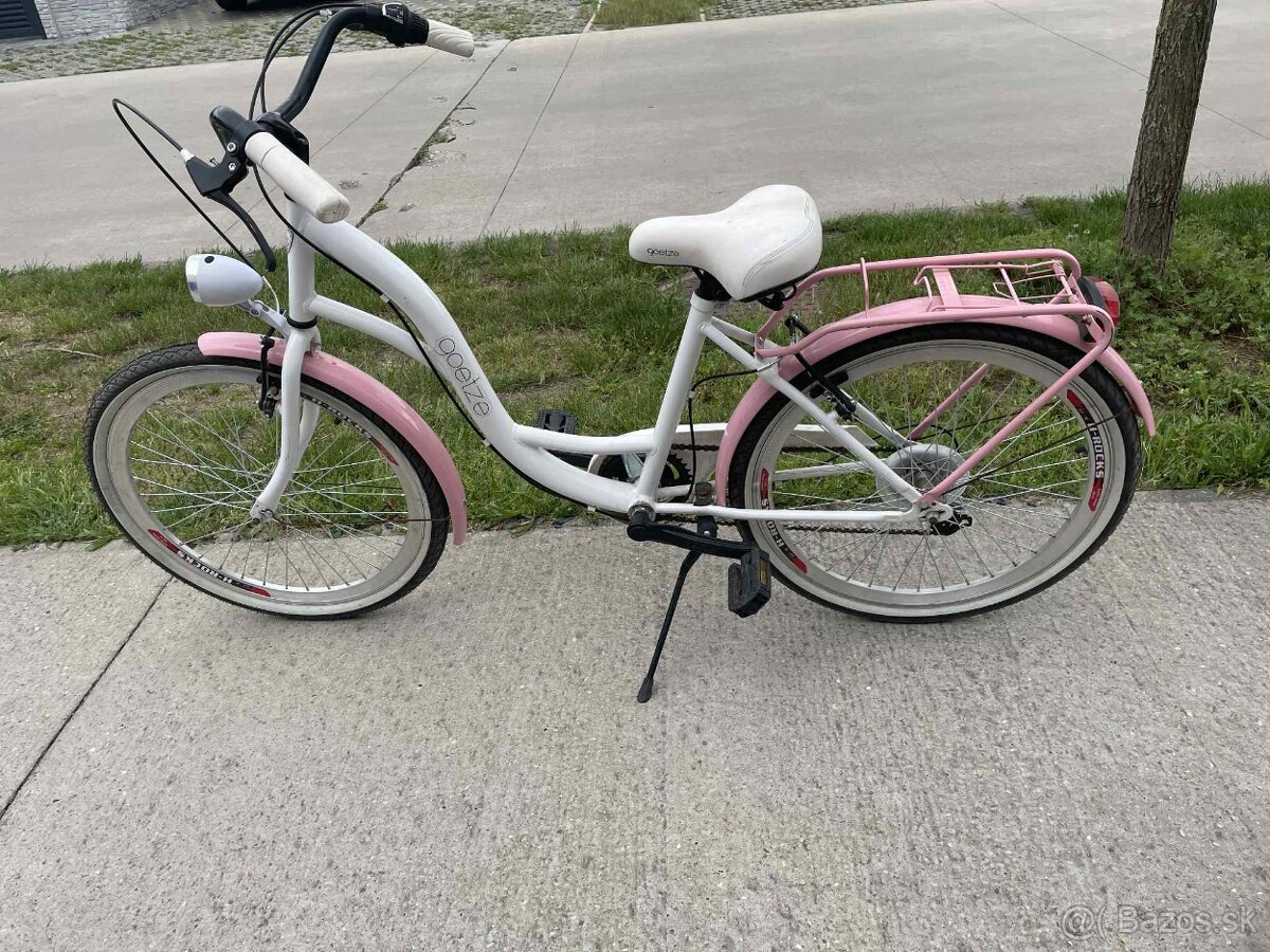 Detský Bicykel Goetze Mood 24" 6 Prevodový bielo-ružový