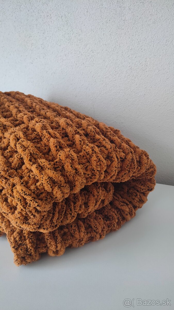 Ručné pletená detská deka do kočíka