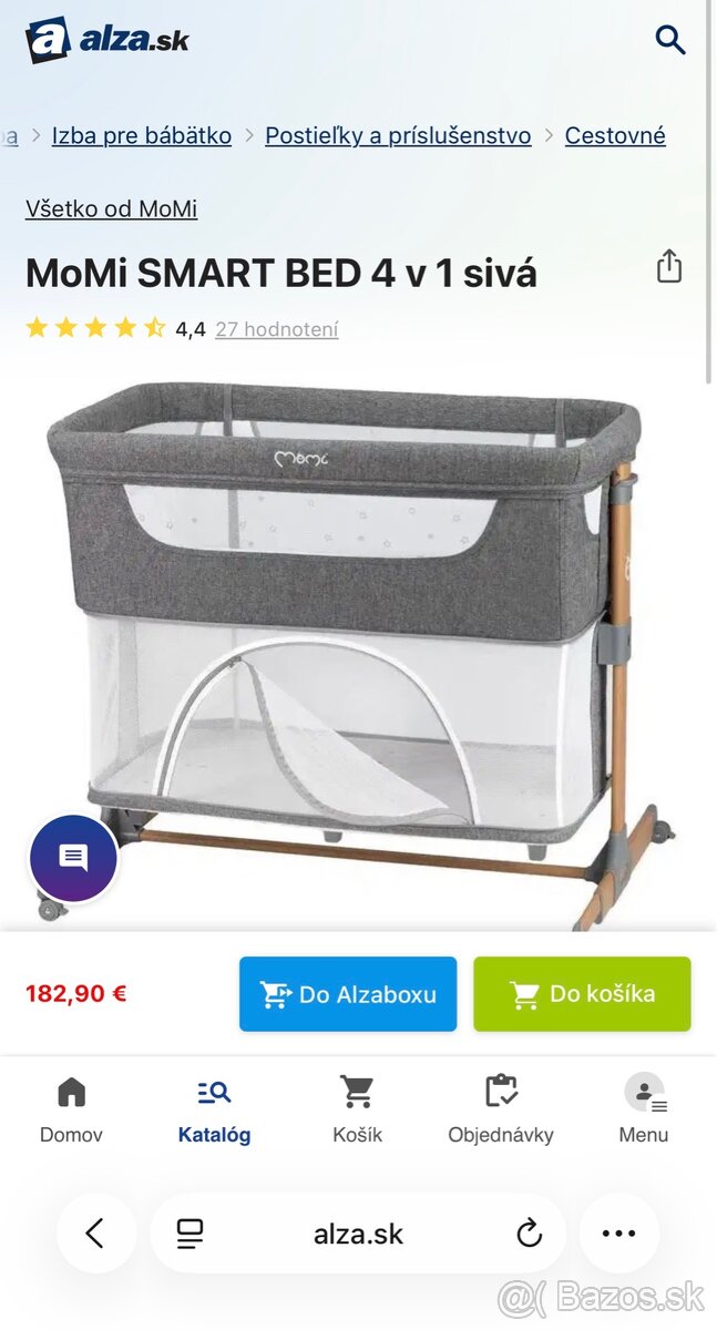 MoMi SMART detská postieľka 4 v 1