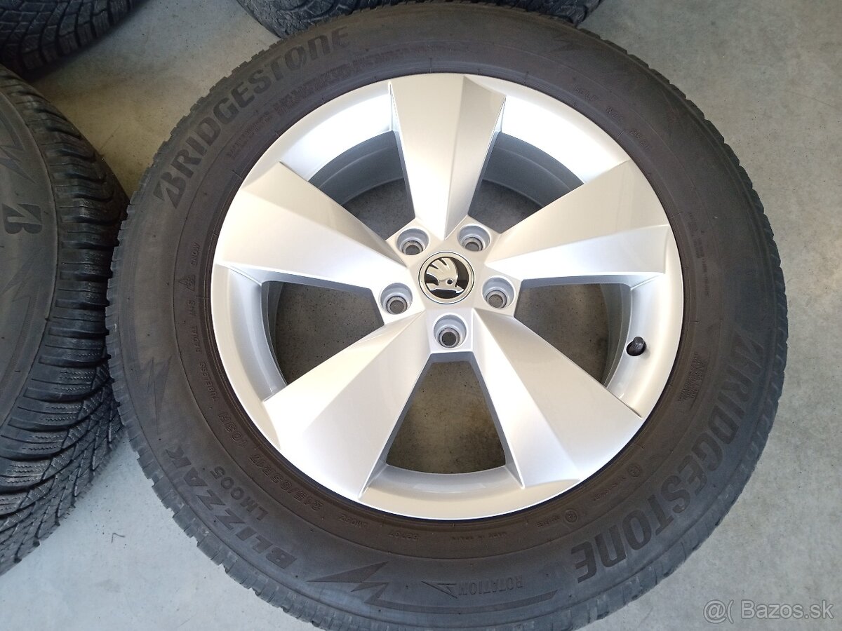 Predam zimne ALU 5x112 R17 6,5J ET38 ORIGINAL SKODA KODIAQ