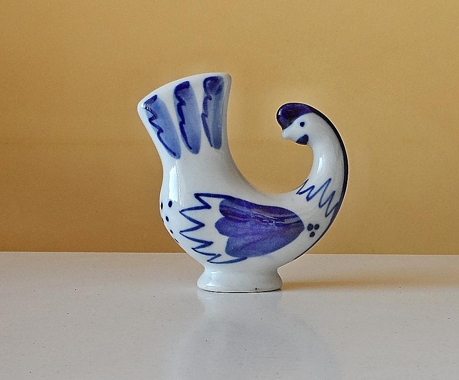Vintage soška vtáčika GZHEL
